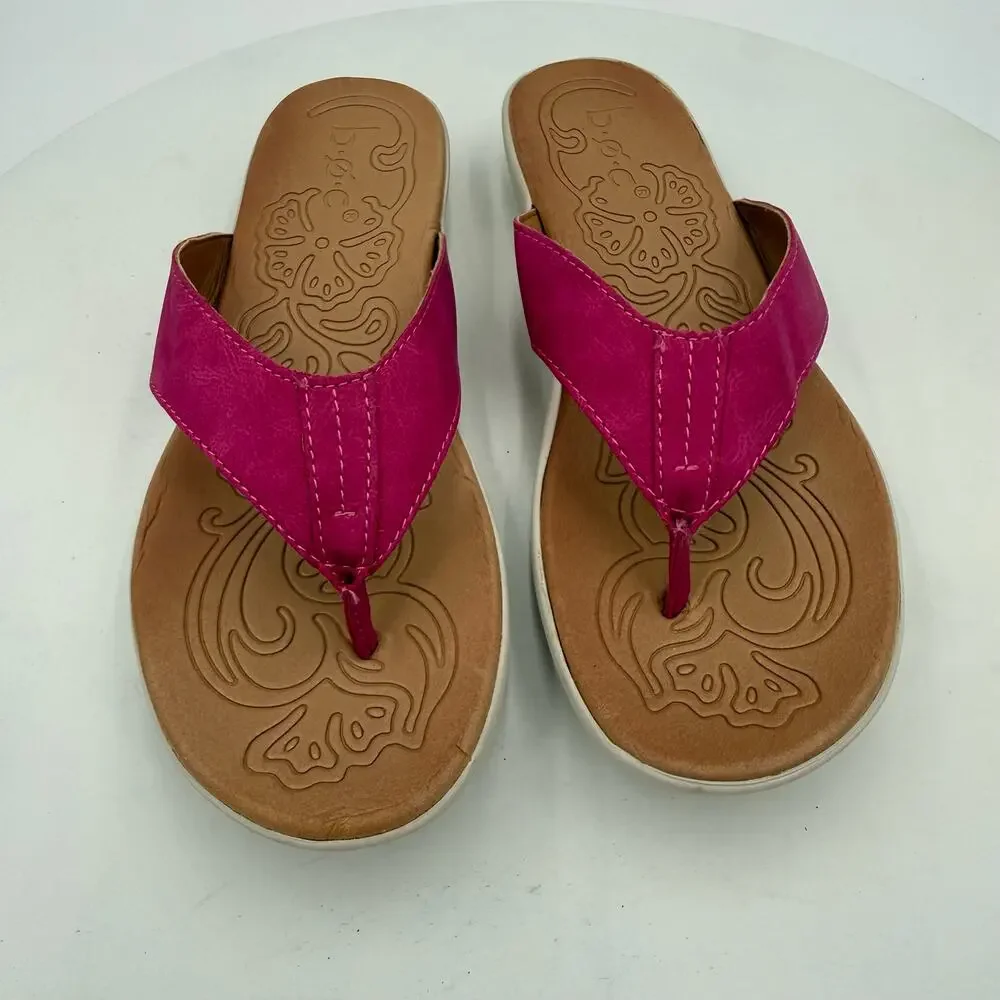 BOC By Born Aimee Thong Pink Sandal Size 7